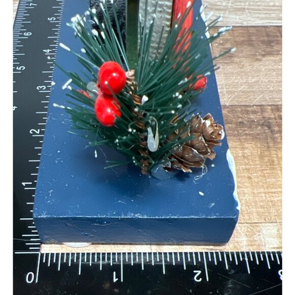 Wooden Christmas Santa Snowman Tabletop Decor Scene - Picture 6 of 6